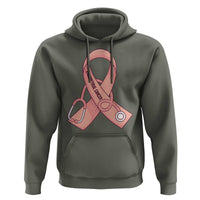 Endometrial Cancer Healthcare Warrior Hoodie Peach Stethoscope Nurse