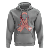Endometrial Cancer Healthcare Warrior Hoodie Peach Stethoscope Nurse