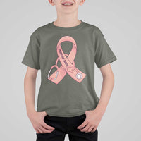 Endometrial Cancer Healthcare Warrior T Shirt For Kid Peach Stethoscope Nurse