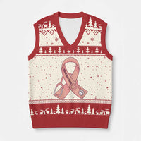 Endometrial Cancer Healthcare Warrior V-Neck Knit Sweater Vest Peach Stethoscope Nurse