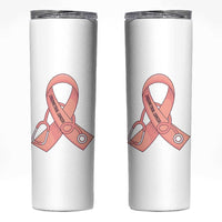 Endometrial Cancer Healthcare Warrior Skinny Tumbler Peach Stethoscope Nurse