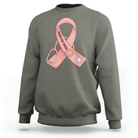 Endometrial Cancer Healthcare Warrior Sweatshirt Peach Stethoscope Nurse