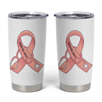 Endometrial Cancer Healthcare Warrior Tumbler Cup Peach Stethoscope Nurse