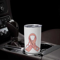 Endometrial Cancer Healthcare Warrior Tumbler Cup Peach Stethoscope Nurse