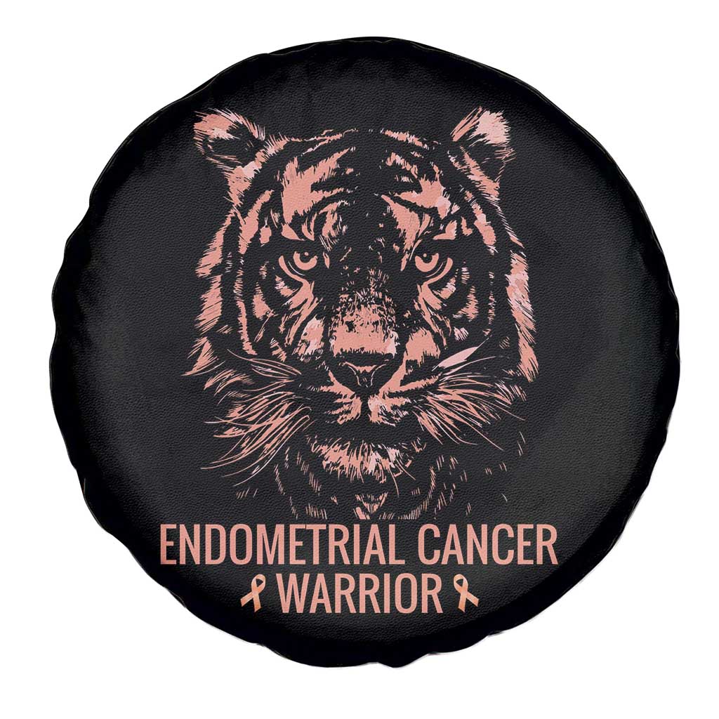 Endometrial Cancer Warrior Tiger Spare Tire Cover Strength Courage Hope