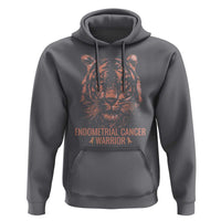 Endometrial Cancer Warrior Tiger Hoodie Strength Courage Hope