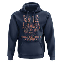 Endometrial Cancer Warrior Tiger Hoodie Strength Courage Hope