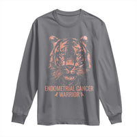 Endometrial Cancer Warrior Tiger Long Sleeve Shirt Strength Courage Hope