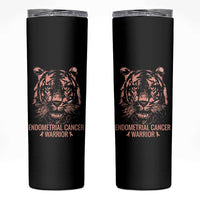 Endometrial Cancer Warrior Tiger Skinny Tumbler Strength Courage Hope