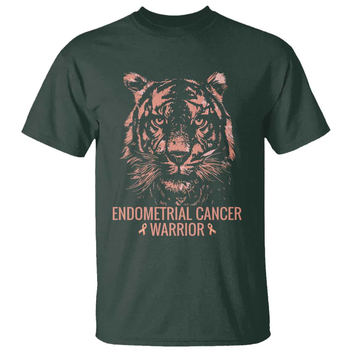 Endometrial Cancer Warrior Tiger T Shirt Strength Courage Hope