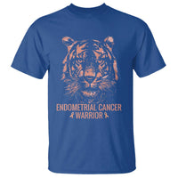 Endometrial Cancer Warrior Tiger T Shirt Strength Courage Hope