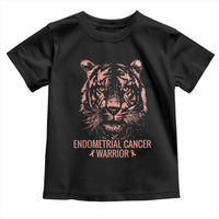 Endometrial Cancer Warrior Tiger Toddler T Shirt Strength Courage Hope
