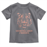 Endometrial Cancer Warrior Tiger Toddler T Shirt Strength Courage Hope