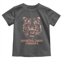 Endometrial Cancer Warrior Tiger Toddler T Shirt Strength Courage Hope