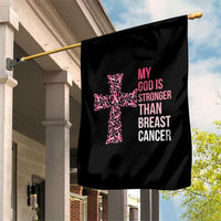 My God Is Stronger Than Breast Cancer Survivor Hope Gift Garden Flag