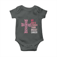 My God Is Stronger Than Breast Cancer Survivor Hope Gift Baby Onesie