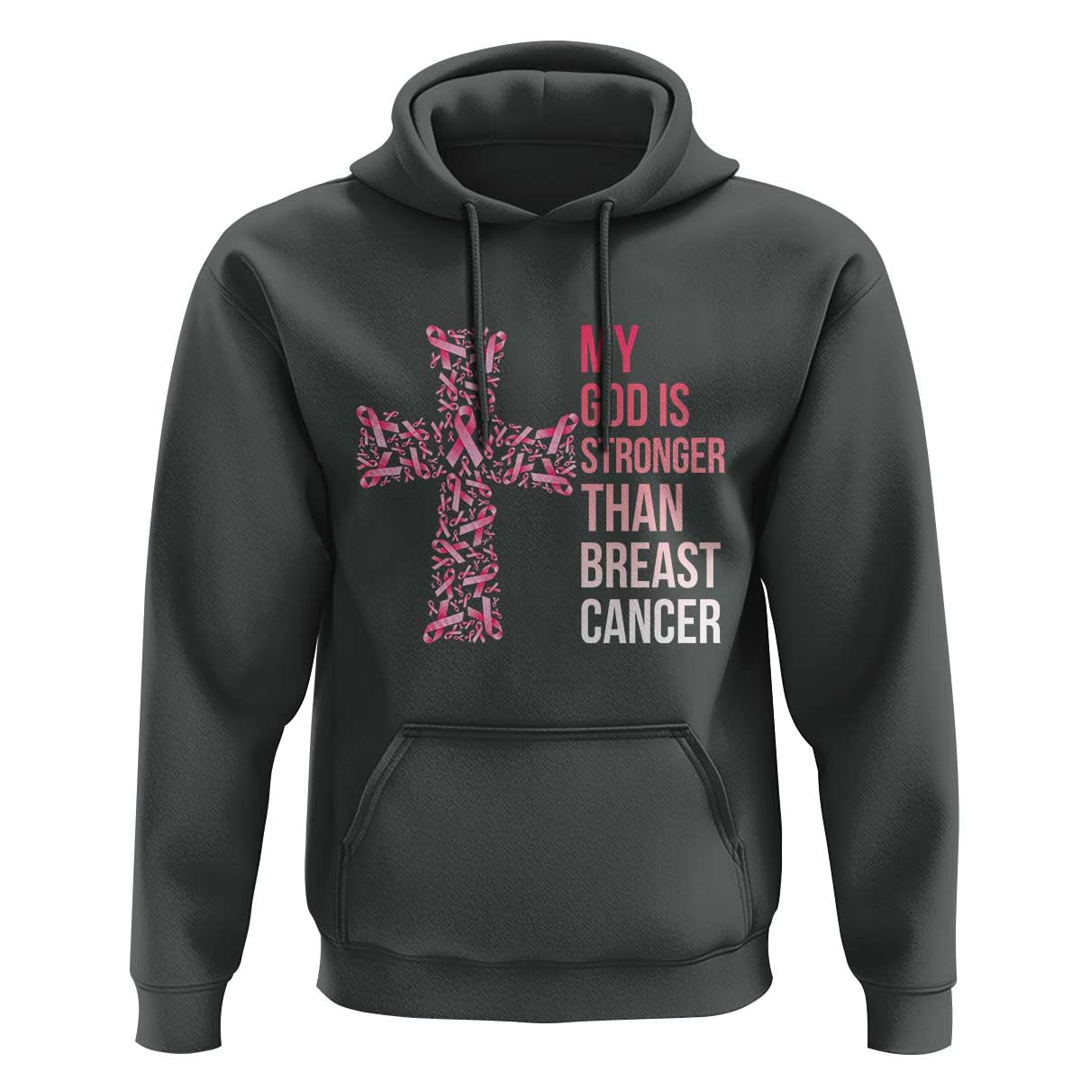 My God Is Stronger Than Breast Cancer Survivor Hope Gift Hoodie