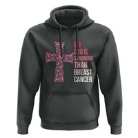 My God Is Stronger Than Breast Cancer Survivor Hope Gift Hoodie