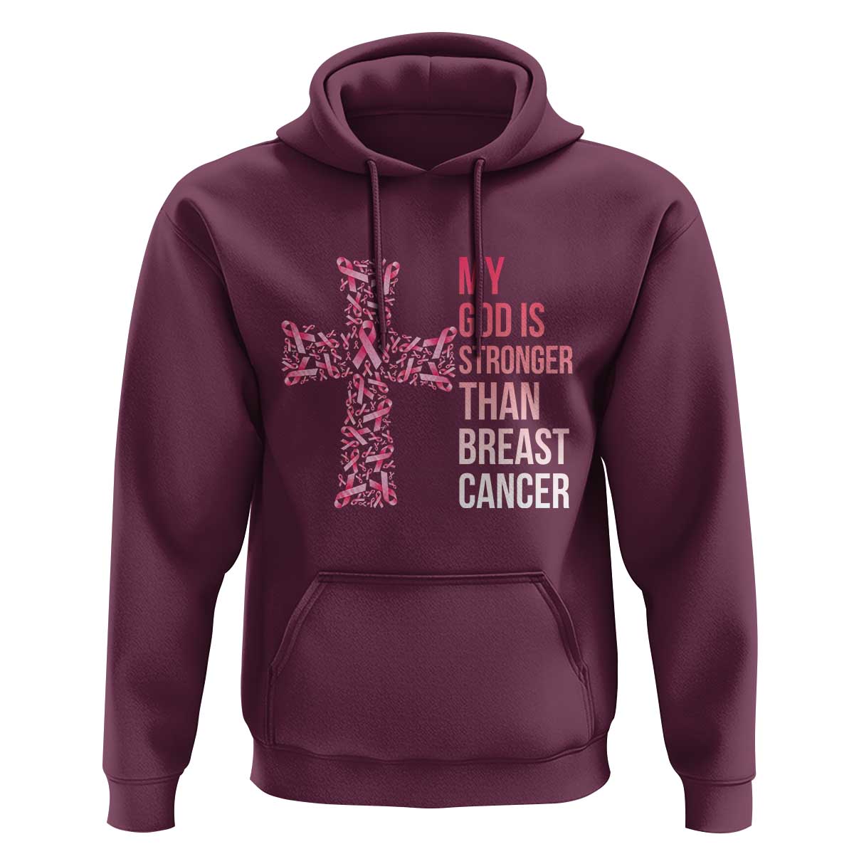 My God Is Stronger Than Breast Cancer Survivor Hope Gift Hoodie