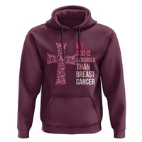 My God Is Stronger Than Breast Cancer Survivor Hope Gift Hoodie