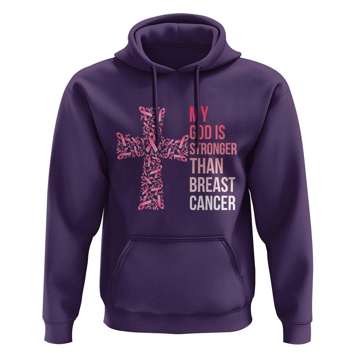 My God Is Stronger Than Breast Cancer Survivor Hope Gift Hoodie