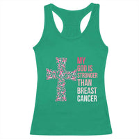 My God Is Stronger Than Breast Cancer Survivor Hope Gift Racerback Tank Top