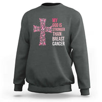 My God Is Stronger Than Breast Cancer Survivor Hope Gift Sweatshirt