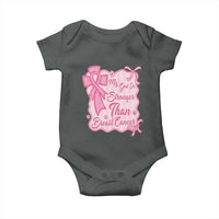 My God Is Stronger Than Breast Cancer Baby Onesie Christian Support Gift
