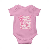 My God Is Stronger Than Breast Cancer Baby Onesie Christian Support Gift