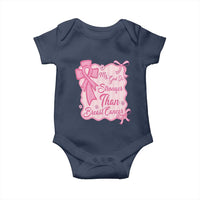 My God Is Stronger Than Breast Cancer Baby Onesie Christian Support Gift