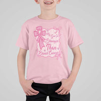 My God Is Stronger Than Breast Cancer T Shirt For Kid Christian Support Gift