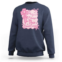 My God Is Stronger Than Breast Cancer Sweatshirt Christian Support Gift