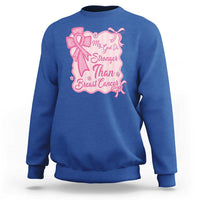 My God Is Stronger Than Breast Cancer Sweatshirt Christian Support Gift