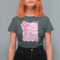 My God Is Stronger Than Breast Cancer T Shirt For Women Christian Support Gift