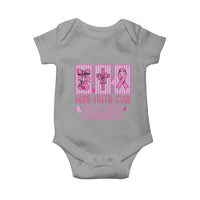 Hope Faith Cure Breast Cancer Awareness Baby Onesie Pink Ribbon Survivor Support Gift