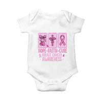 Hope Faith Cure Breast Cancer Awareness Baby Onesie Pink Ribbon Survivor Support Gift