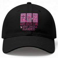 Hope Faith Cure Breast Cancer Awareness Baseball Cap Pink Ribbon Survivor Support Gift