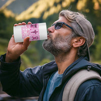 Hope Faith Cure Breast Cancer Awareness 4 in 1 Can Cooler Tumbler Pink Ribbon Survivor Support Gift