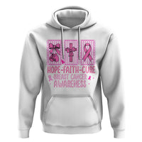 Hope Faith Cure Breast Cancer Awareness Hoodie Pink Ribbon Survivor Support Gift
