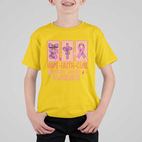 Hope Faith Cure Breast Cancer Awareness T Shirt For Kid Pink Ribbon Survivor Support Gift