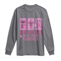 Hope Faith Cure Breast Cancer Awareness Long Sleeve Shirt Pink Ribbon Survivor Support Gift