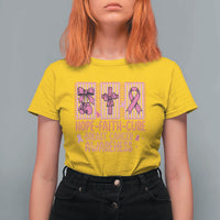 Hope Faith Cure Breast Cancer Awareness T Shirt For Women Pink Ribbon Survivor Support Gift