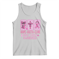 Hope Faith Cure Breast Cancer Awareness Tank Top Pink Ribbon Survivor Support Gift