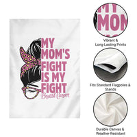 Breast Cancer Support Garden Flag My Moms Fight My Fight