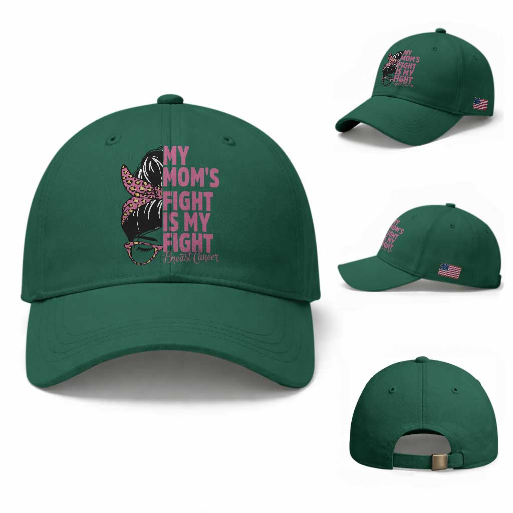 Breast Cancer Support Baseball Cap My Moms Fight My Fight