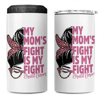 Breast Cancer Support 4 in 1 Can Cooler Tumbler My Moms Fight My Fight