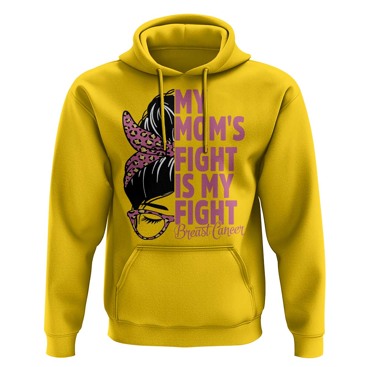 Breast Cancer Support Hoodie My Moms Fight My Fight