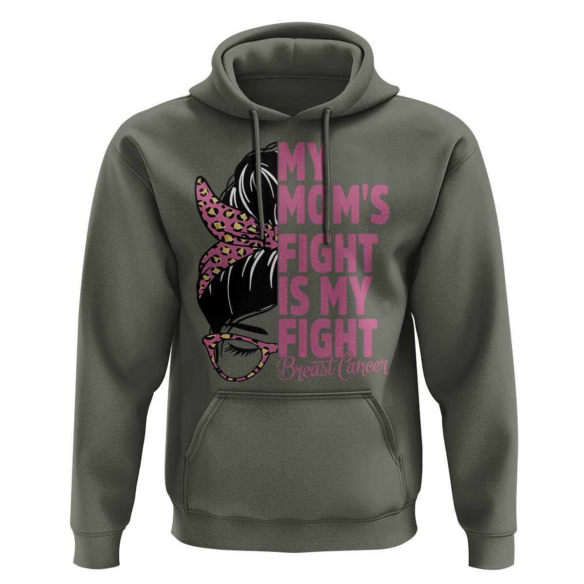 Breast Cancer Support Hoodie My Moms Fight My Fight