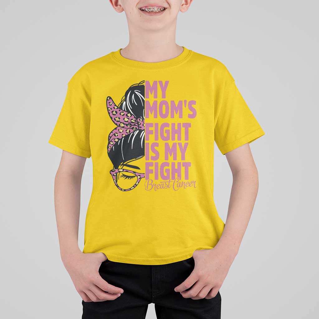 Breast Cancer Support T Shirt For Kid My Moms Fight My Fight