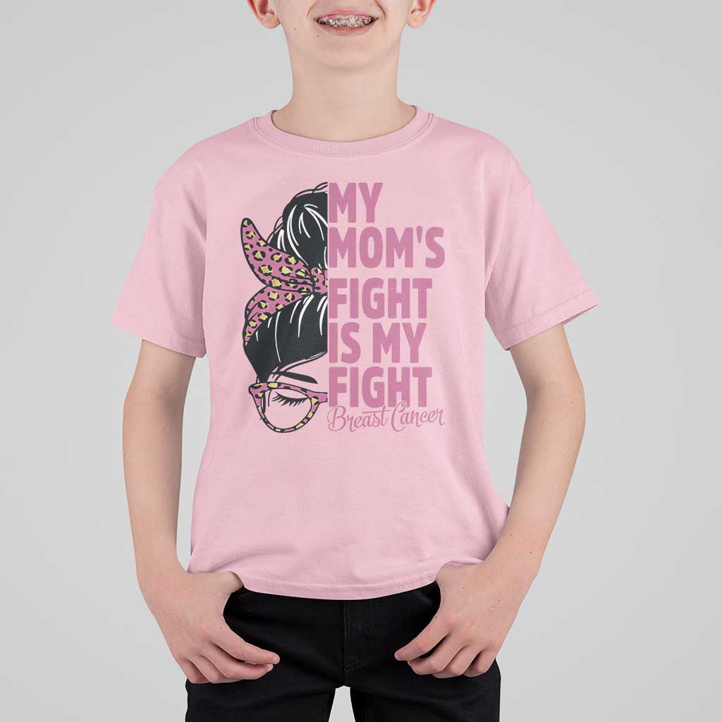Breast Cancer Support T Shirt For Kid My Moms Fight My Fight